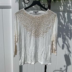Boutique Ivory and gold blouse